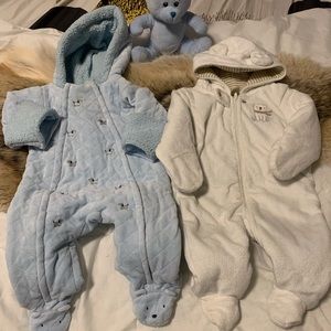 Carters baby boy lots of 2 one piece  warm 6-9M